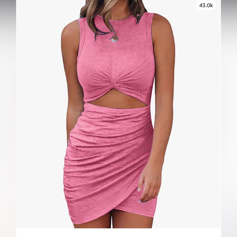 Light pink bodycon dress xs barbiecore